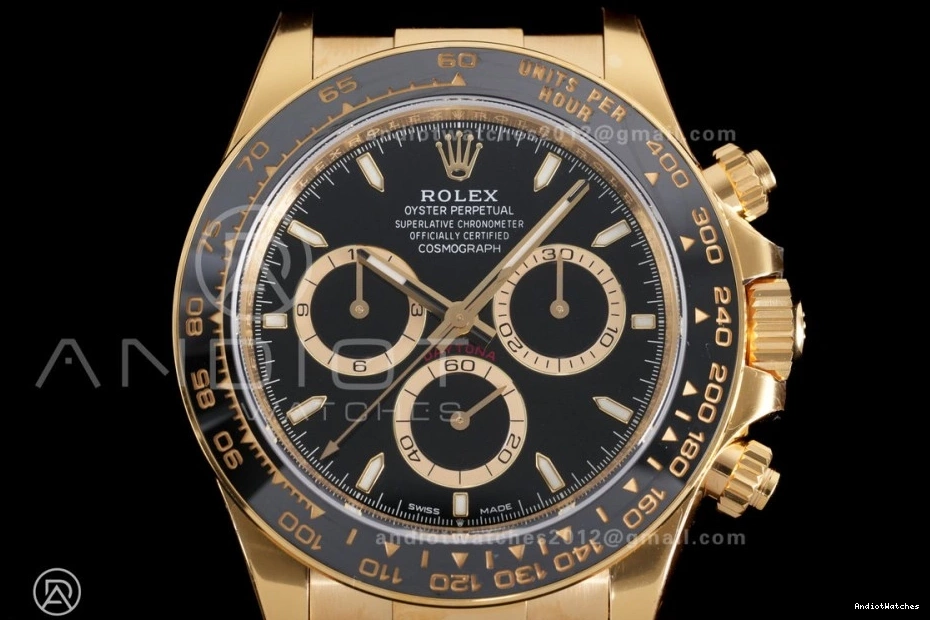 Snug Edition Weight on VSF Black 804 Daytona 126518 Stick Rim Gain Black Strap Dial Oyster-flex 1:1 Sub-dial Marker Gold DD Best 0203